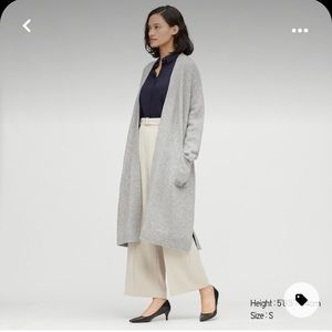 Soufflé Yarn Belted Long Knitted Coat
